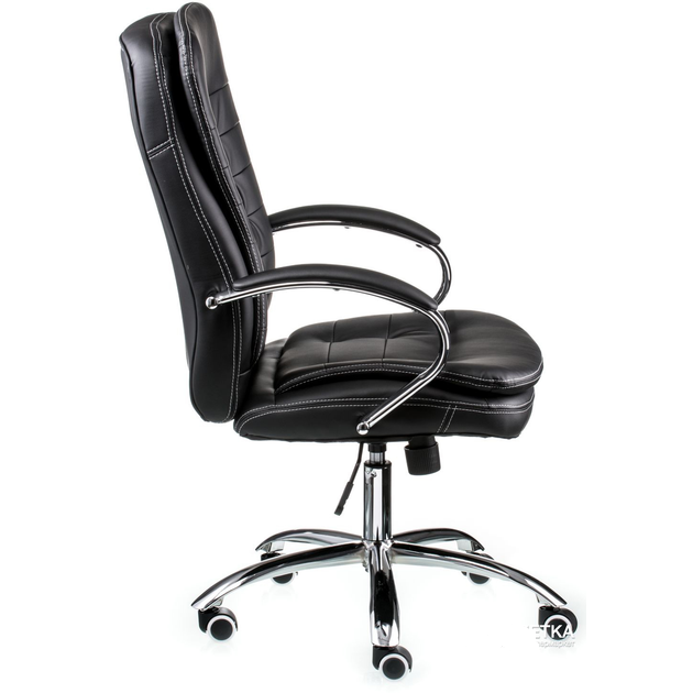 High Quality Executive PU Leather Boss Chair Chrome Metal Arm