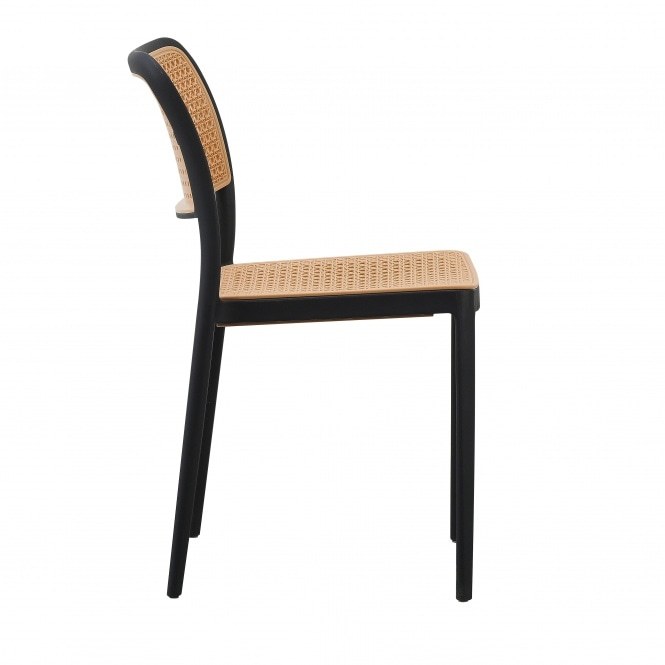 Green Natural Rattan Effect Kitchen Chairs