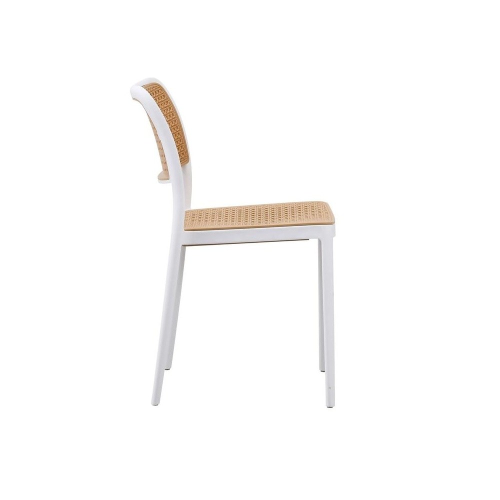 Green Natural Rattan Effect Kitchen Chairs