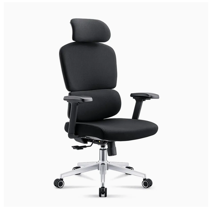 Adjustable Padded Headrest Computer Chair with Lumbar Support
