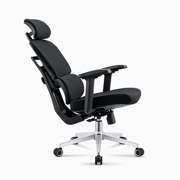 Adjustable Padded Headrest Computer Chair with Lumbar Support