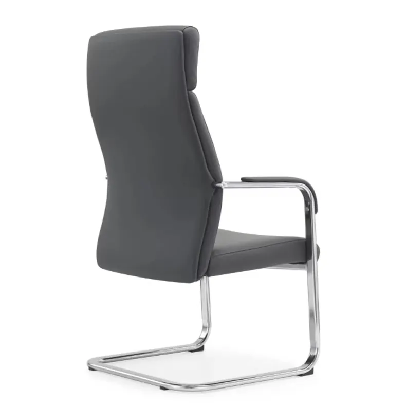 Modern Conference Chair with Ergonomic Design, Mid-Back and Waterfall Seat in Leather