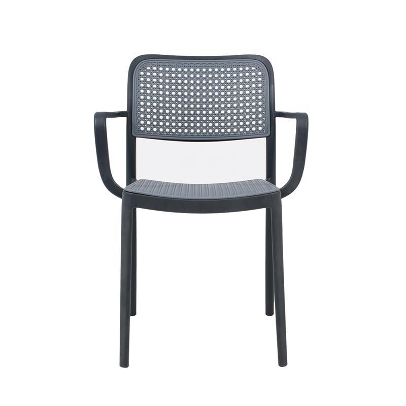 Nordic Ratan Chair Modern Hotel Banquet Living Room Wooden Black Cafe Dining Chair Armrest