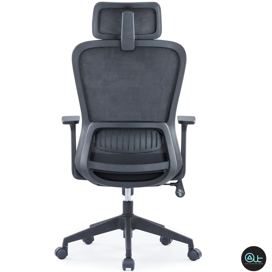 Natya Secretary Chair Ergonomic Black Mesh Seat Swivel Office Chair