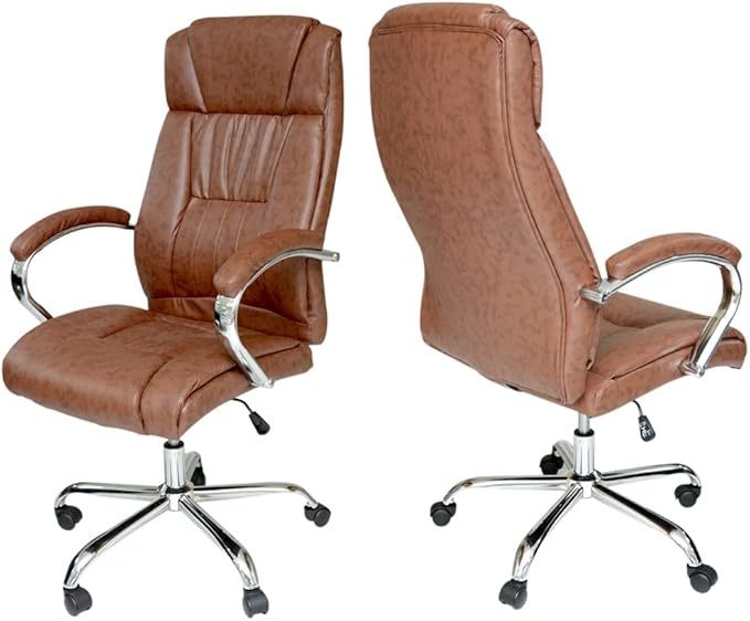 High Back Executive Chair Black Executive PU Leather Swivel Chair