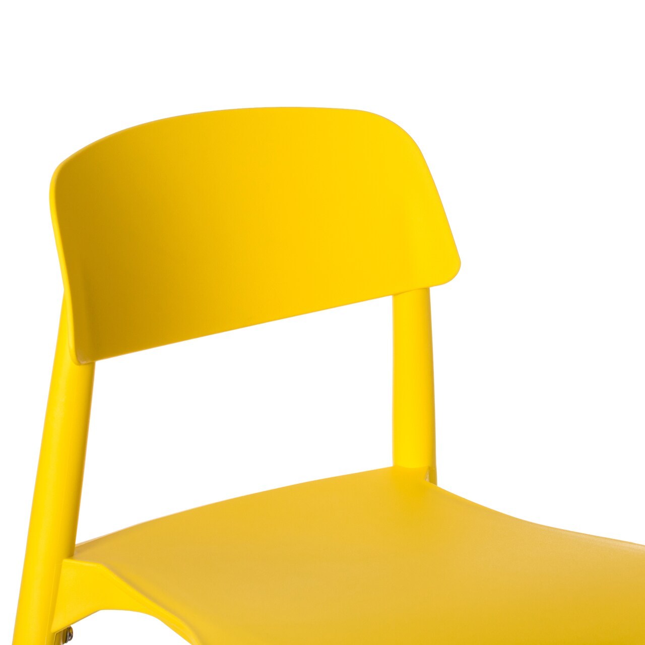 Modern Plastic Chair Open Back with Wood Legs