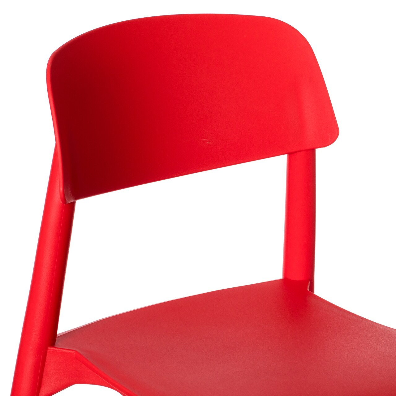 Modern Plastic Chair Open Back with Wood Legs
