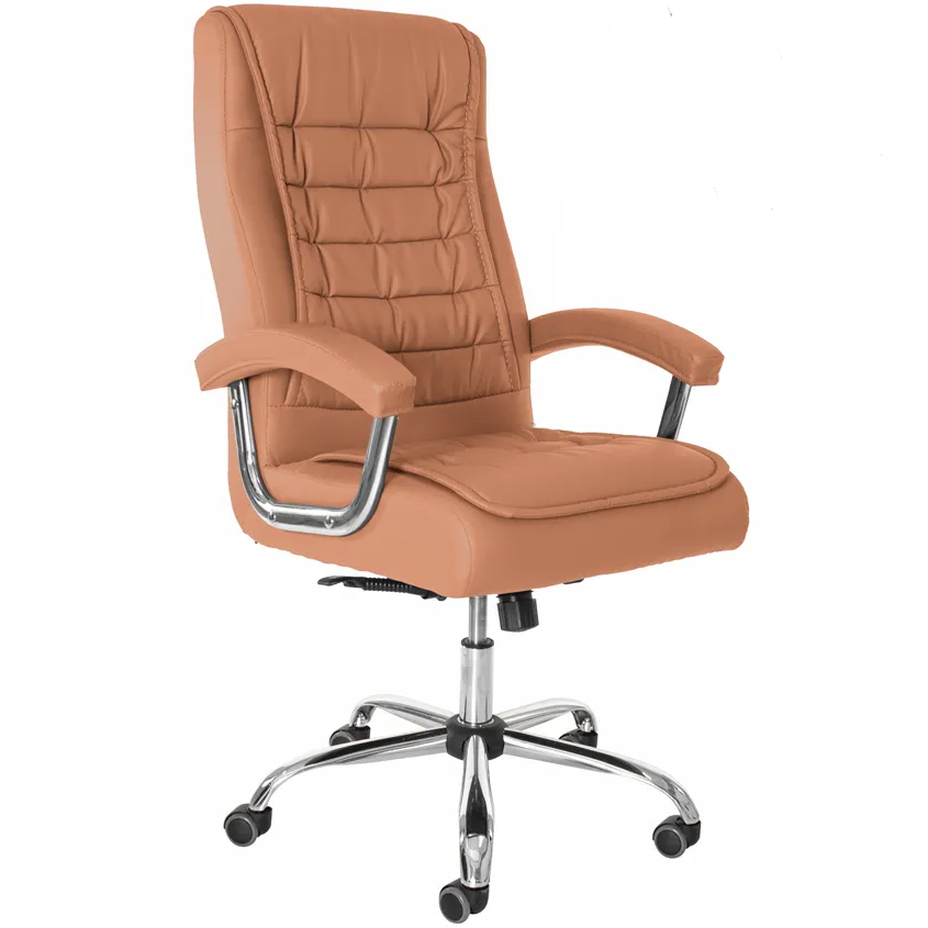 Executive Adjustable Leather High Back Desk Chair Padded Armrest