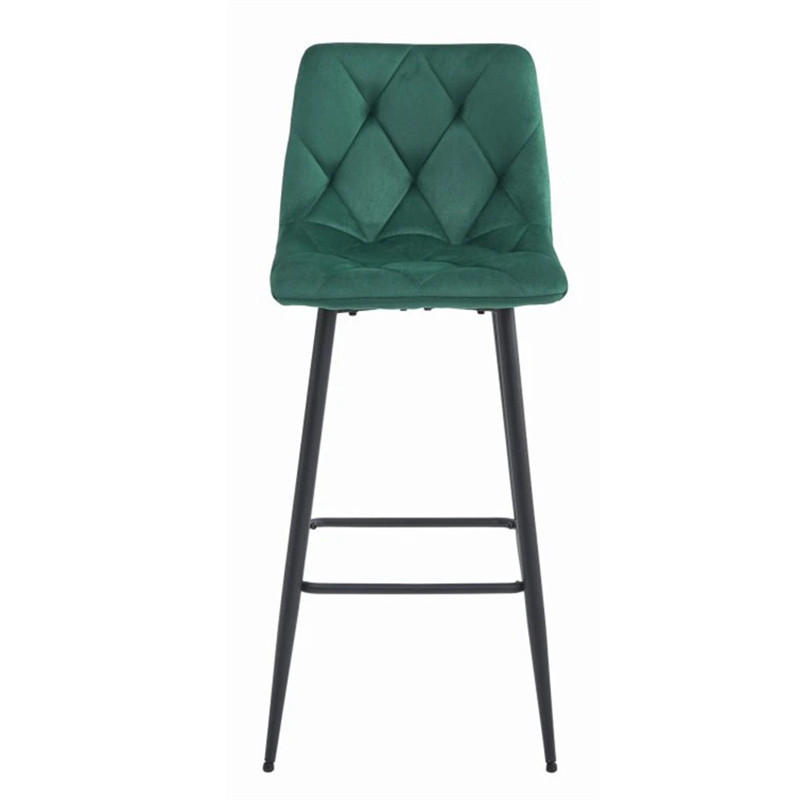 Bar stool velvet with black legs
