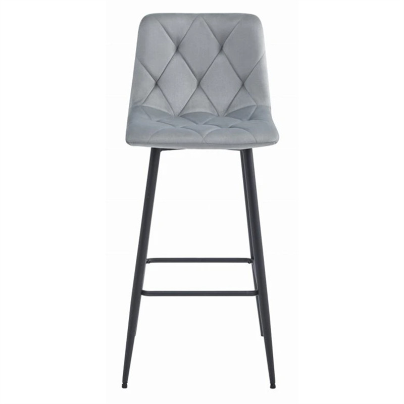 Bar stool velvet with black legs