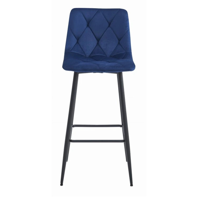 Bar stool velvet with black legs