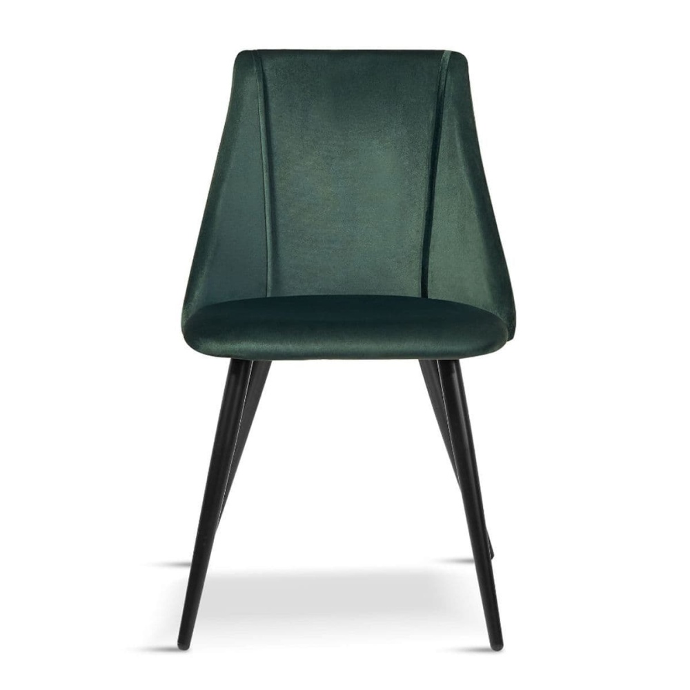 Dining chairs velvet cushion home chair metal legs