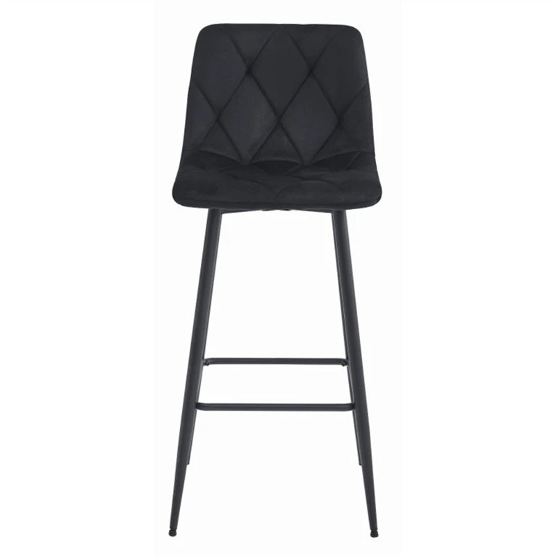 Bar stool velvet with black legs