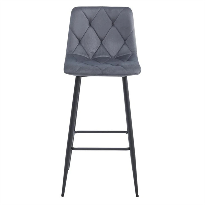 Bar stool velvet with black legs