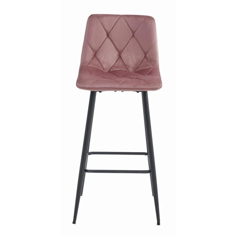 Bar stool velvet with black legs