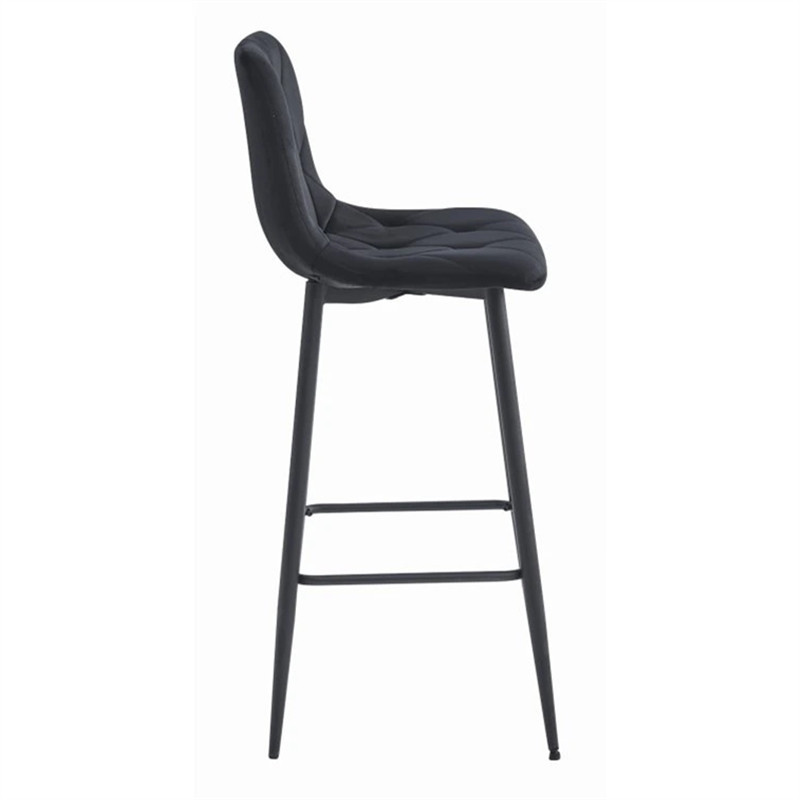 Bar stool velvet with black legs