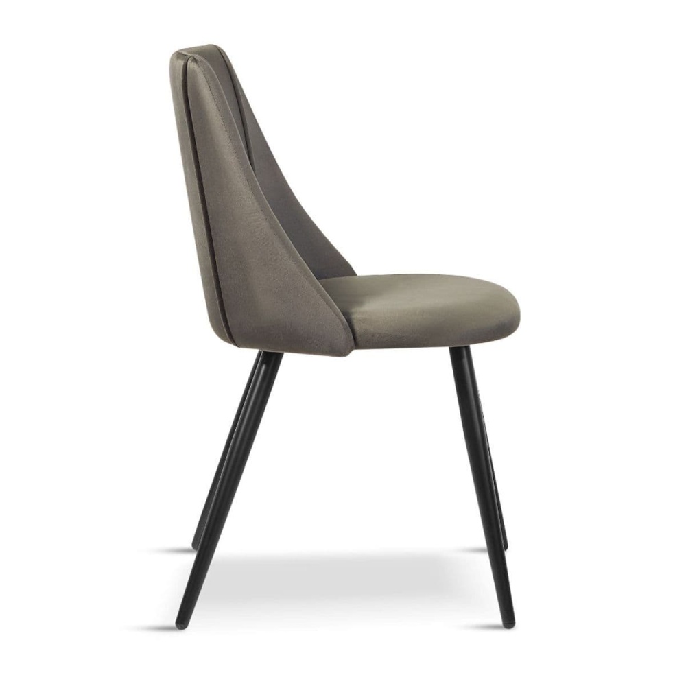 Dining chairs velvet cushion home chair metal legs
