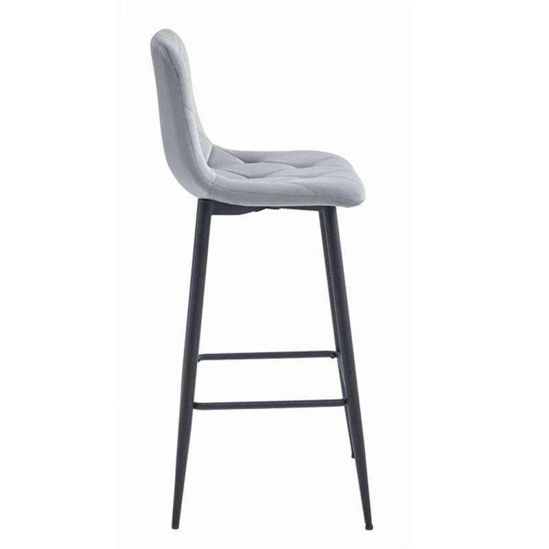 Bar stool velvet with black legs