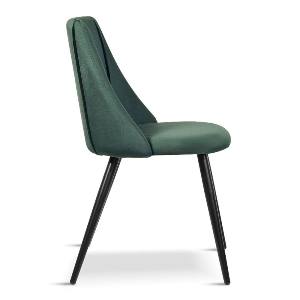 Dining chairs velvet cushion home chair metal legs