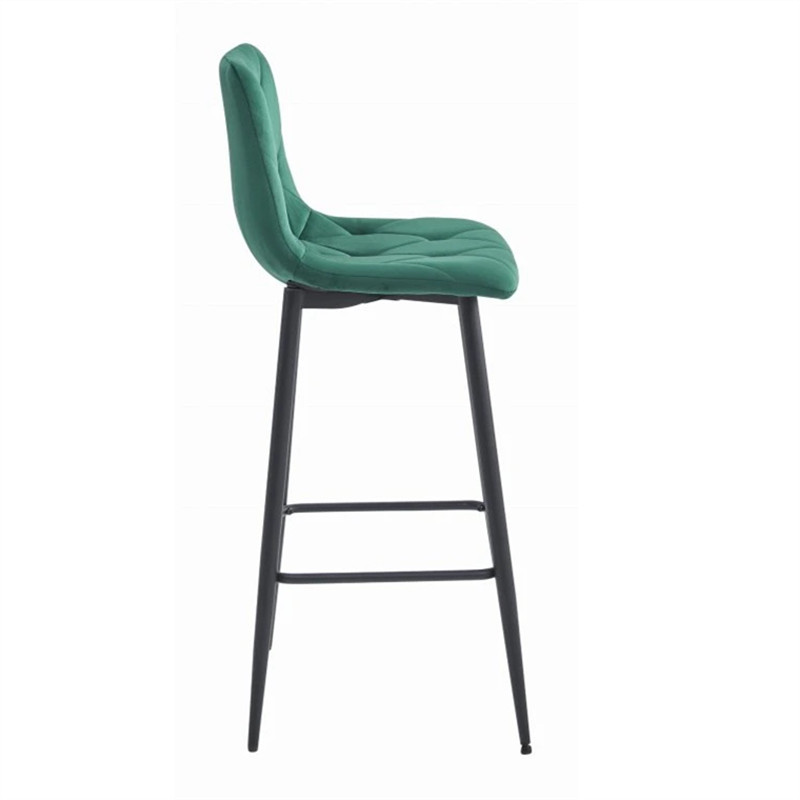 Bar stool velvet with black legs