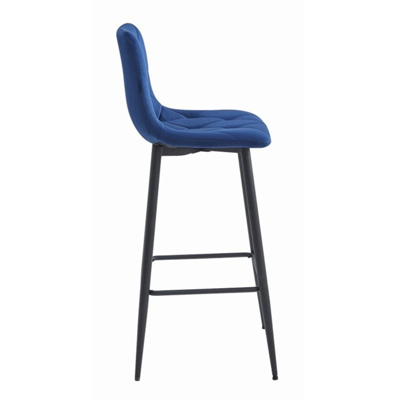 Bar stool velvet with black legs