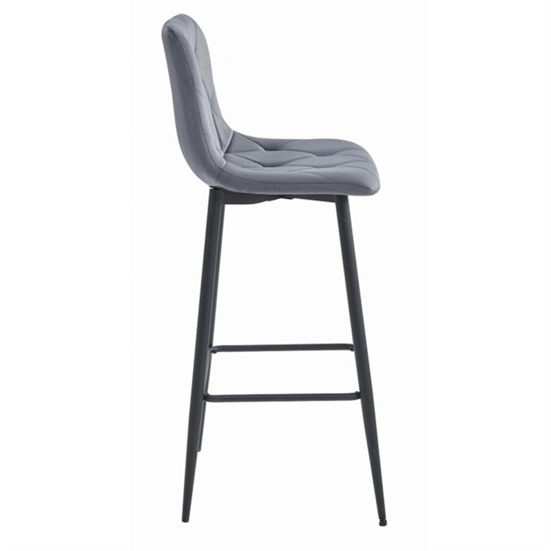 Bar stool velvet with black legs