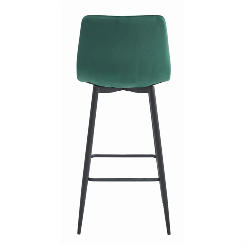 Bar stool velvet with black legs
