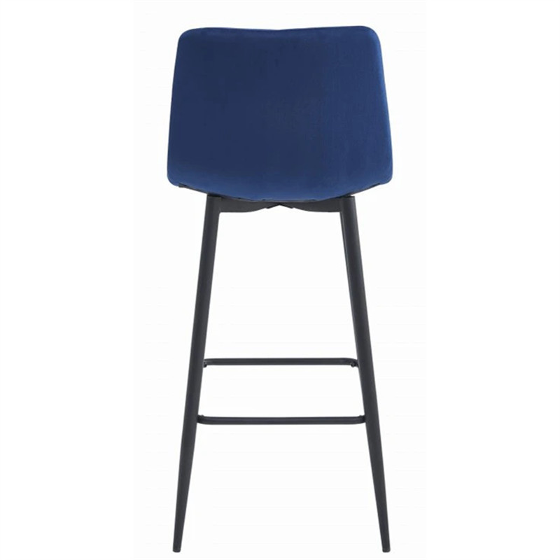 Bar stool velvet with black legs
