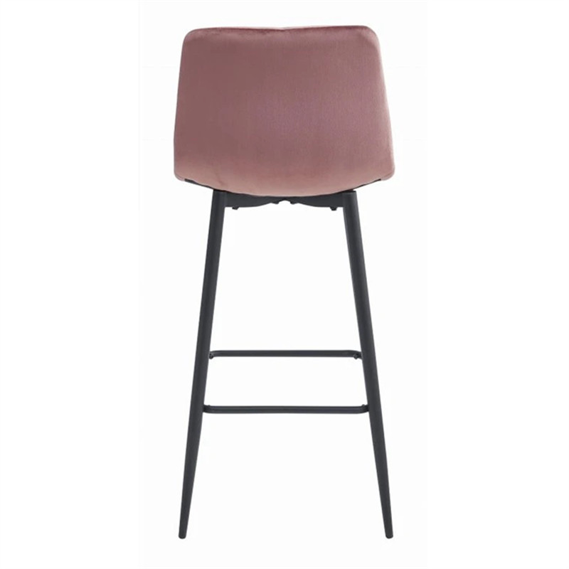 Bar stool velvet with black legs