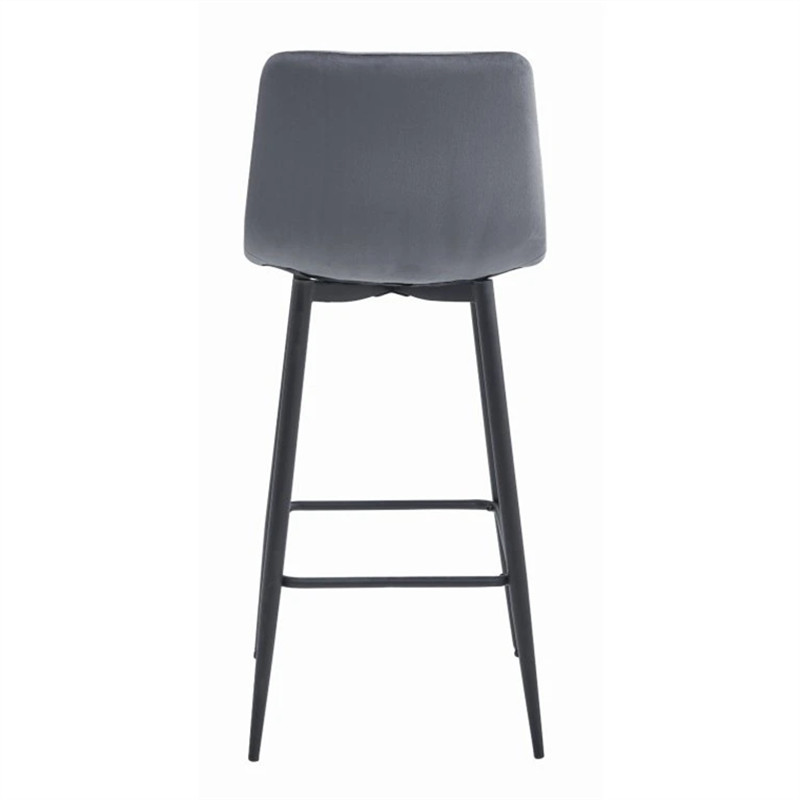 Bar stool velvet with black legs