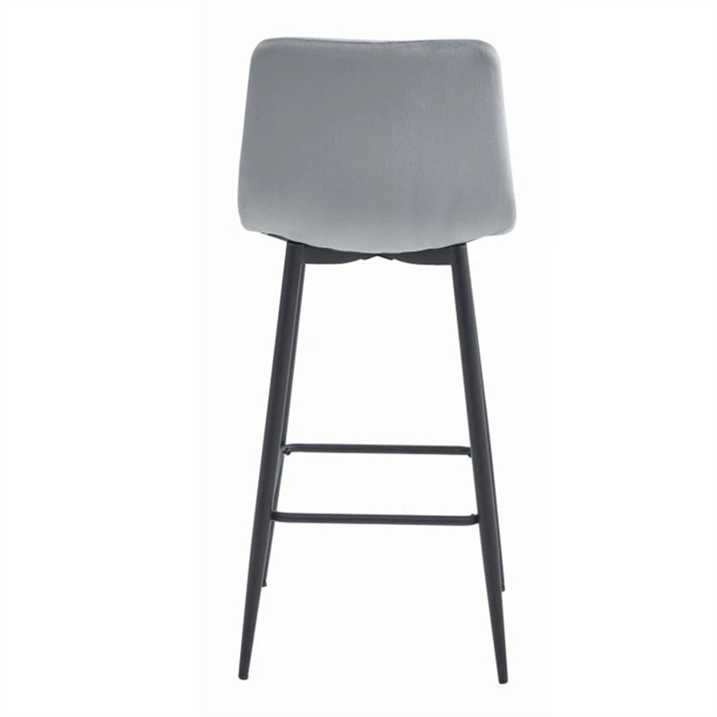 Bar stool velvet with black legs