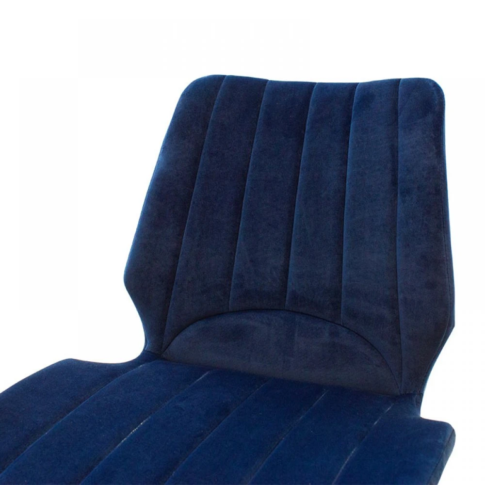 Dining Chair metallic black with velvet fabric