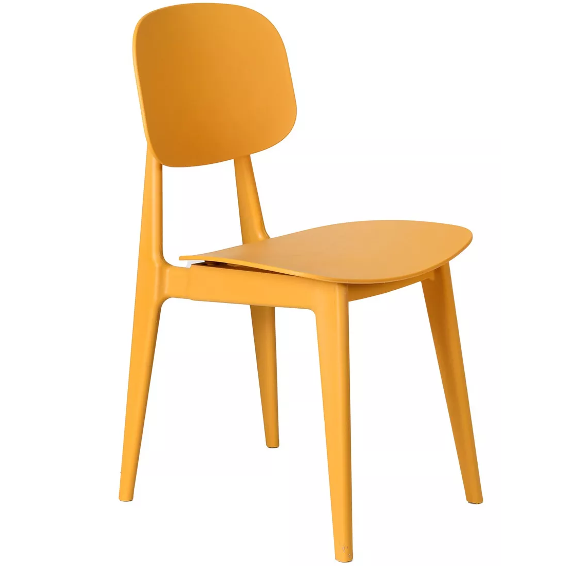 Solid color plastic dining chair