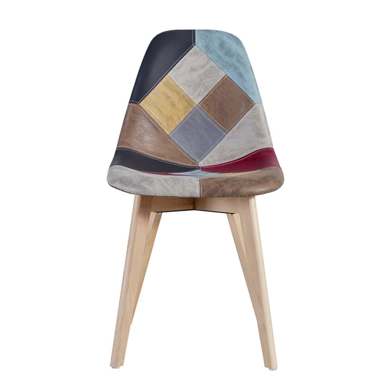 Patchwork Faux Leather Chair