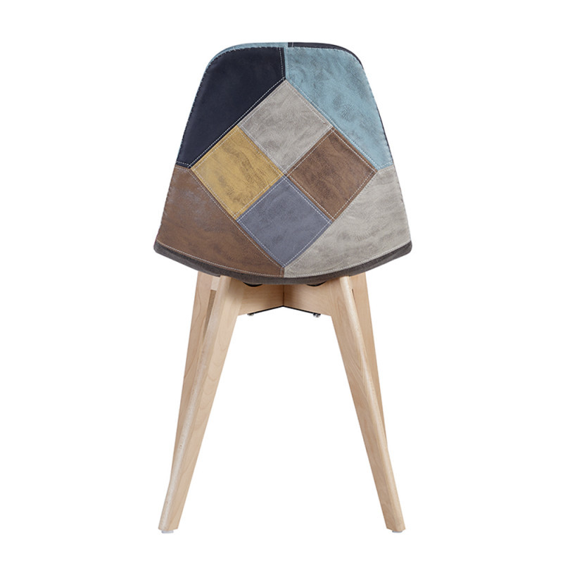 Patchwork Faux Leather Chair