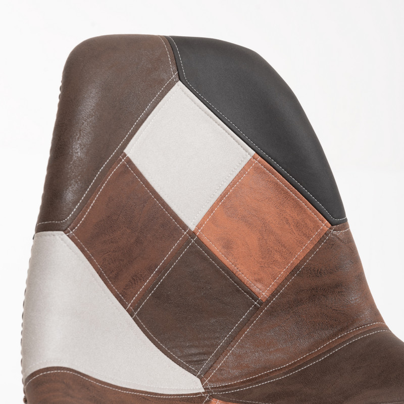 Patchwork Faux Leather Chair