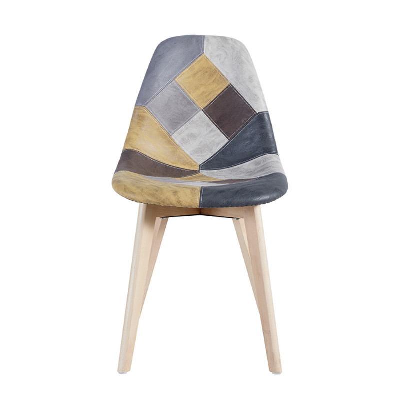 Patchwork Faux Leather Chair