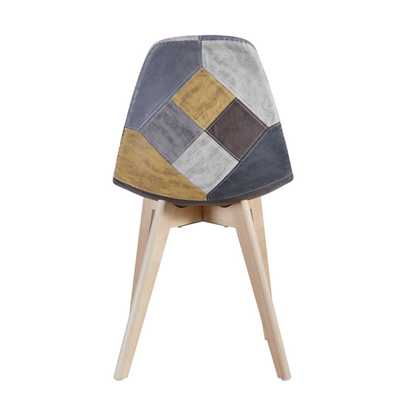 Patchwork Faux Leather Chair