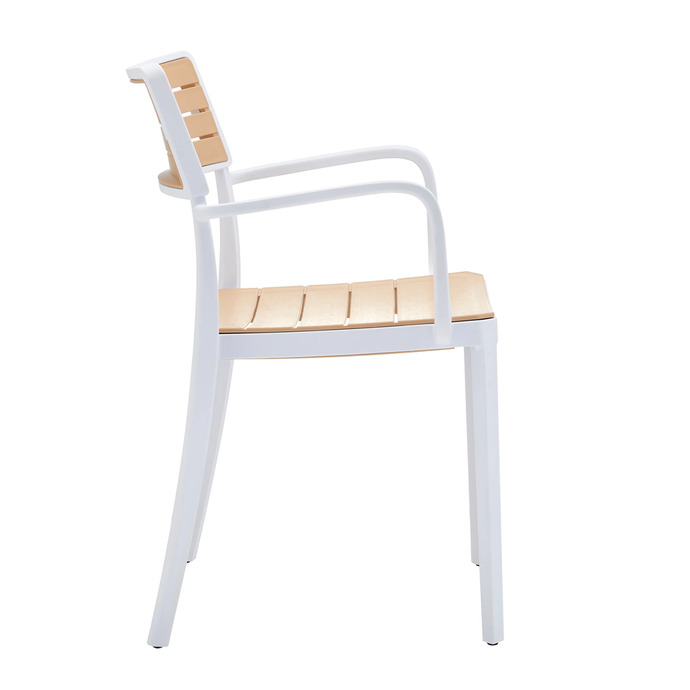 Outdoor Plastic Rattan Effect Arm  Chair