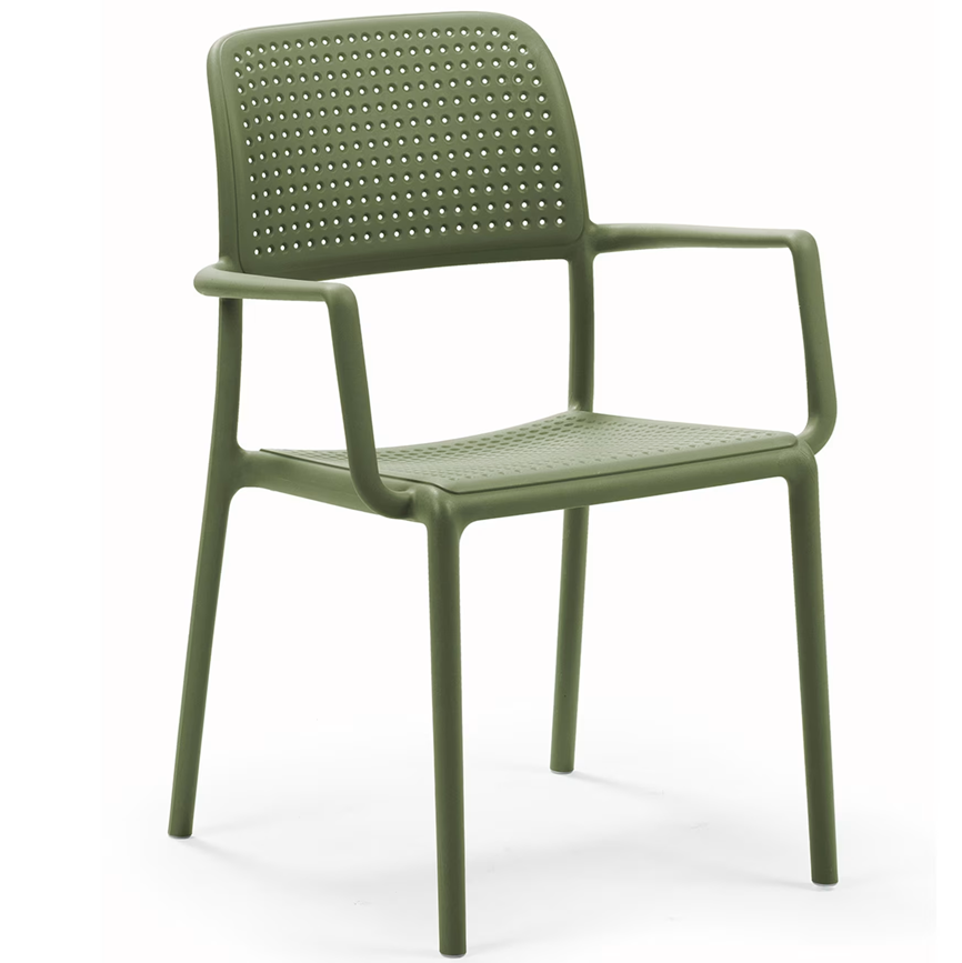 Bora Bistrot Stacking Resin Dining Arm Chair