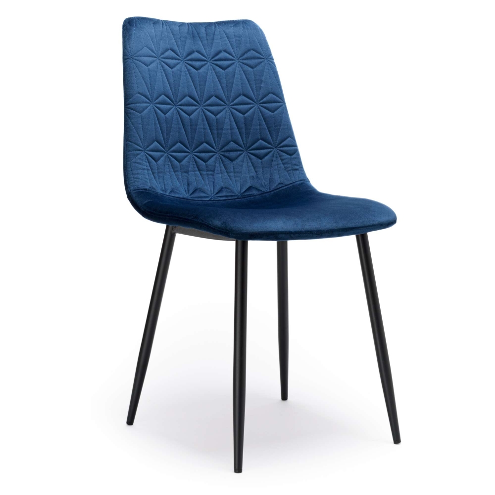 Velvet upholstered chair