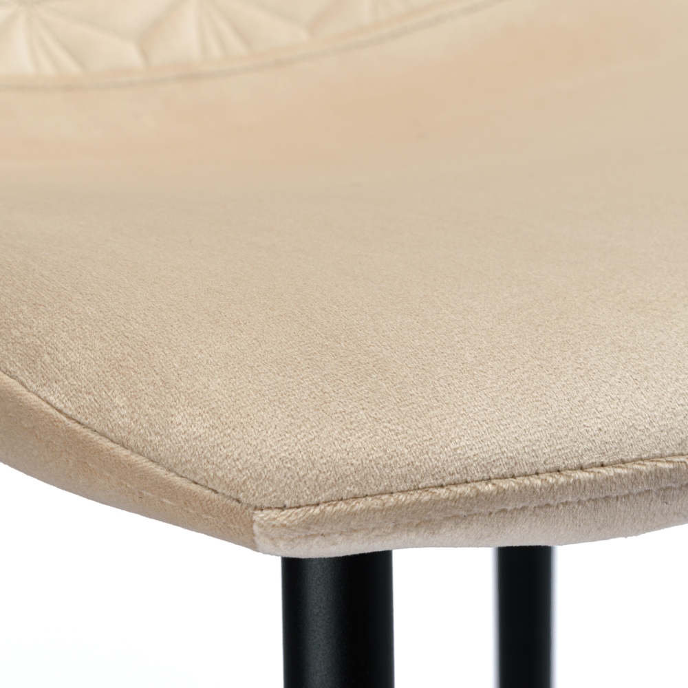 Velvet upholstered chair