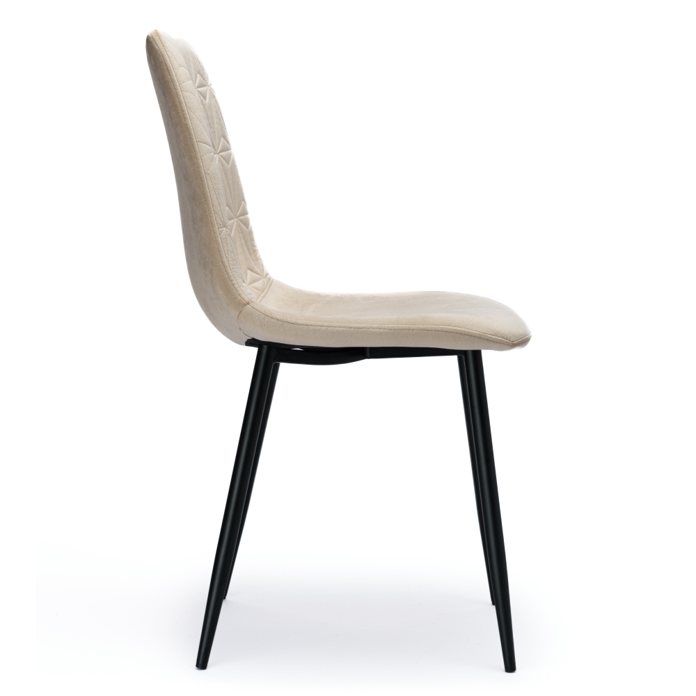 Velvet upholstered chair