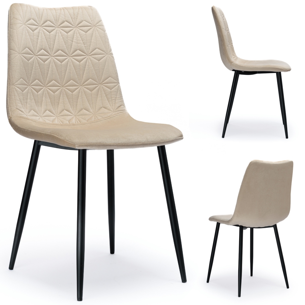 Velvet upholstered chair