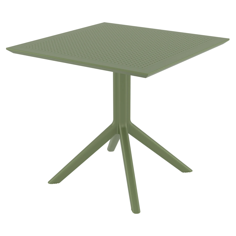 Sky Commercial Grade Indoor / Outdoor Square Dining Table Plastic