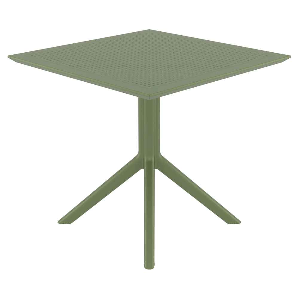 Sky Commercial Grade Indoor / Outdoor Square Dining Table Plastic