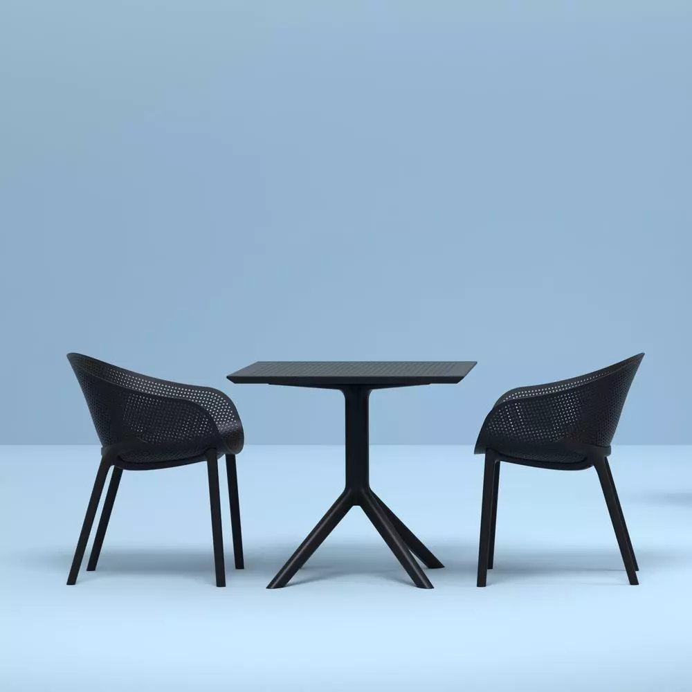 Sky Commercial Grade Indoor / Outdoor Square Dining Table Plastic