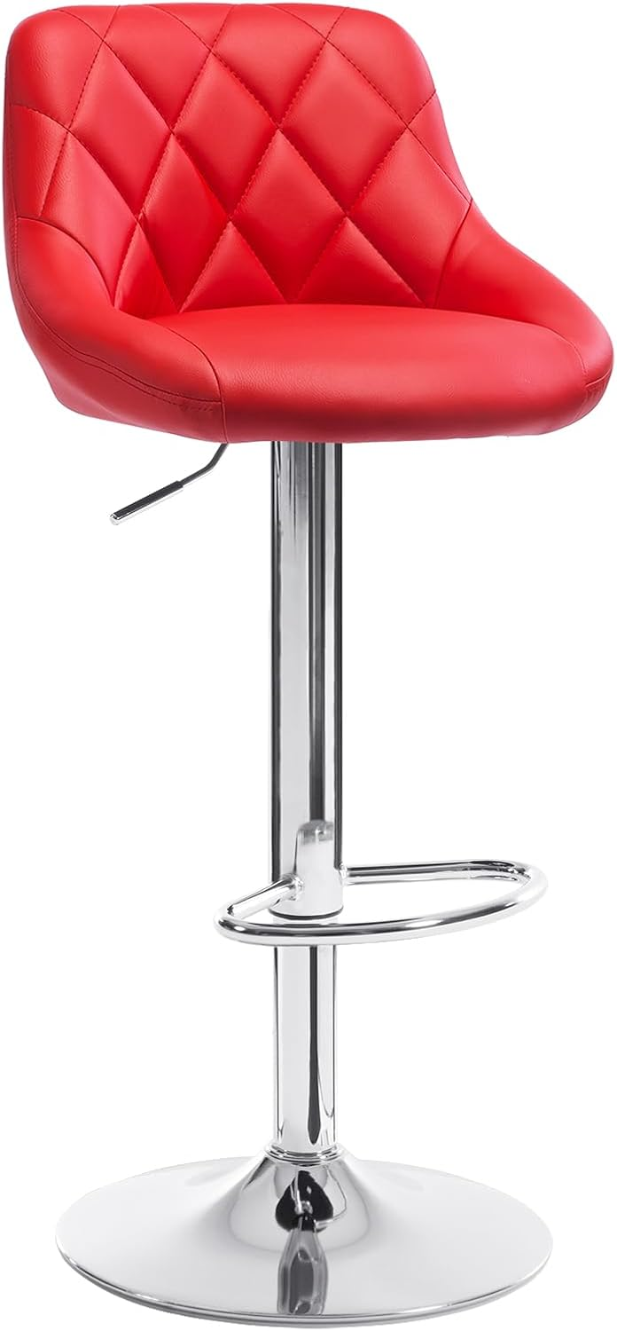 PU Leather Bar Stools Height Adjustable Bar Stools