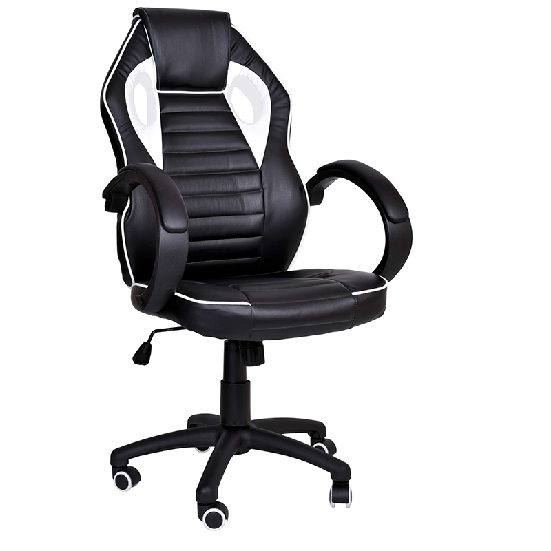 Gaming Chair Black and White