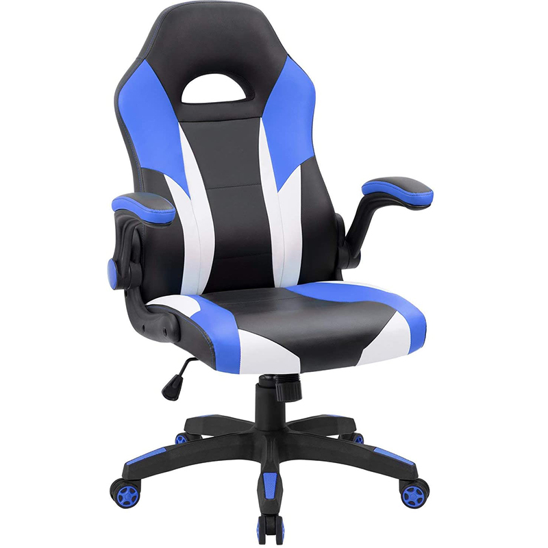 Adjustable Reclining Ergonomic Faux Leather Swiveling Game Chair